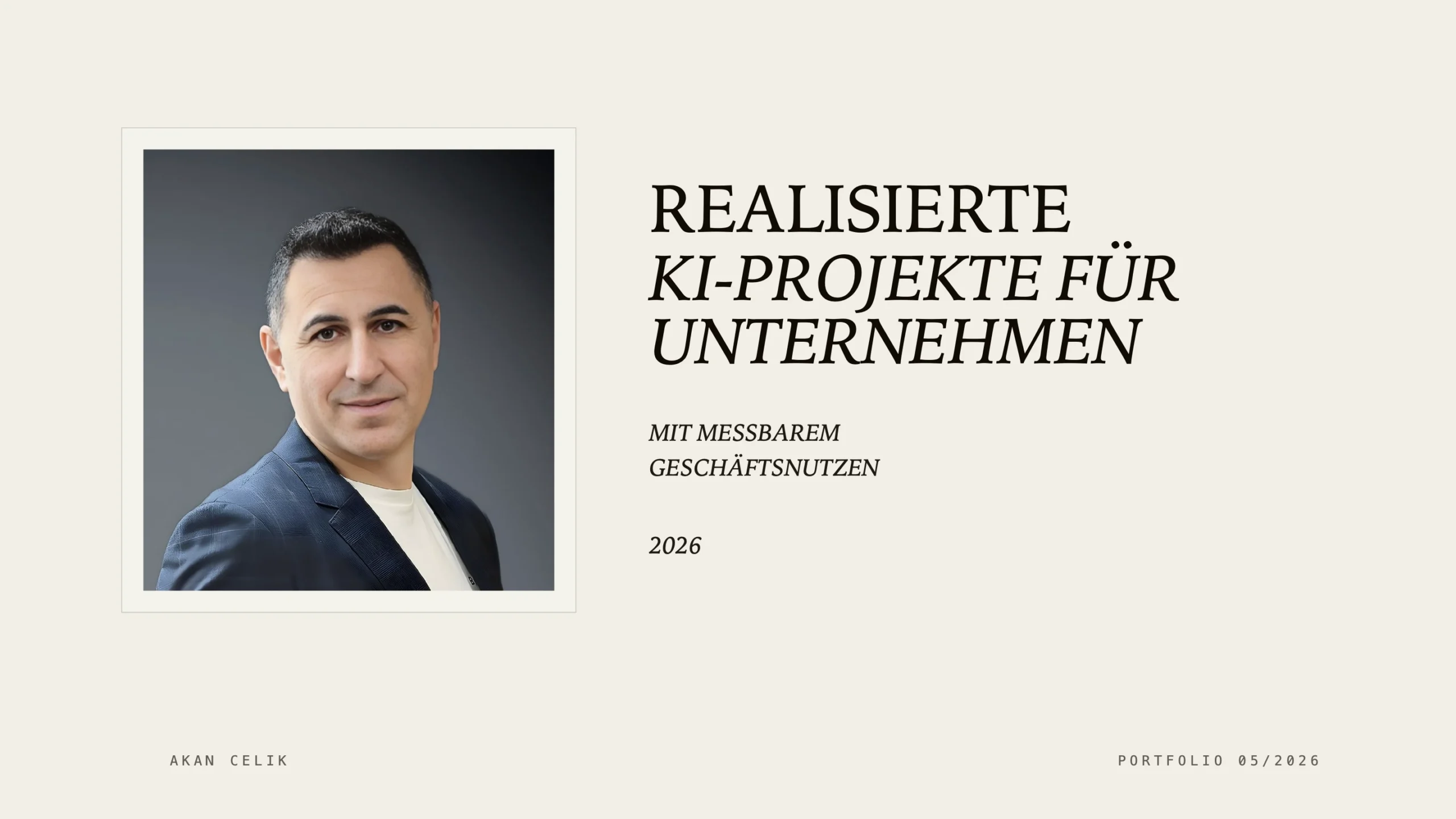 Portfolio 2026 Akan Celik